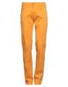 Harmont & Blaine Man Pants Mandarin Size 38 Cotton, Elastane In Mandarin