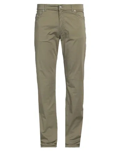 Harmont & Blaine Man Pants Military Green Size 40 Cotton, Elastane In Green