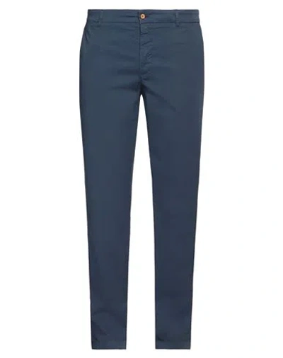 Harmont & Blaine Man Pants Navy Size 42 Cotton, Elastane In Navy Blue