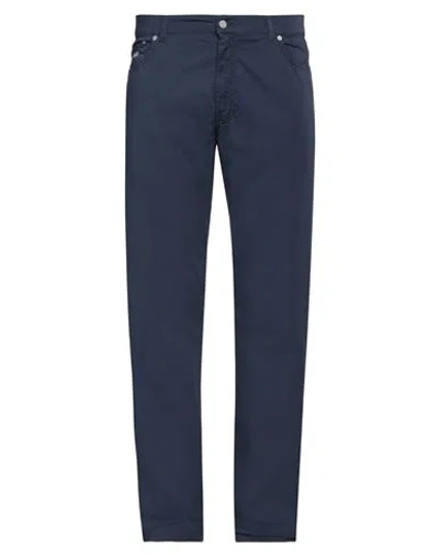 Harmont & Blaine Man Pants Navy Size 46 Cotton, Elastane In Navy Blue
