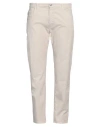 Harmont & Blaine Man Pants Light Grey Size 42 Cotton, Elastane In Off White