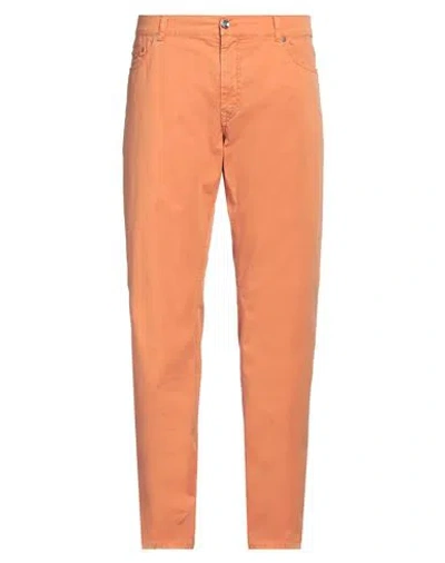 Harmont & Blaine Man Pants Orange Size 38 Cotton, Elastane