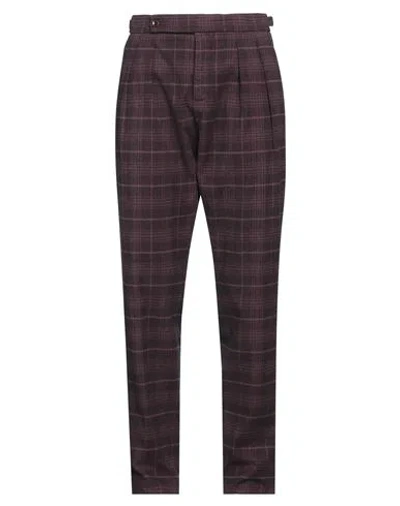 Harmont & Blaine Man Pants Plum Size 32 Cotton, Polyester, Elastane In Purple