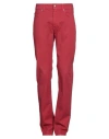 Harmont & Blaine Man Pants Red Size 30 Cotton, Elastane In Red