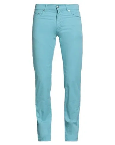 Harmont & Blaine Man Pants Sky Blue Size 40 Cotton, Elastane