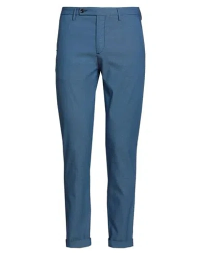 Harmont & Blaine Man Pants Slate Blue Size 36 Cotton, Polyamide, Elastane