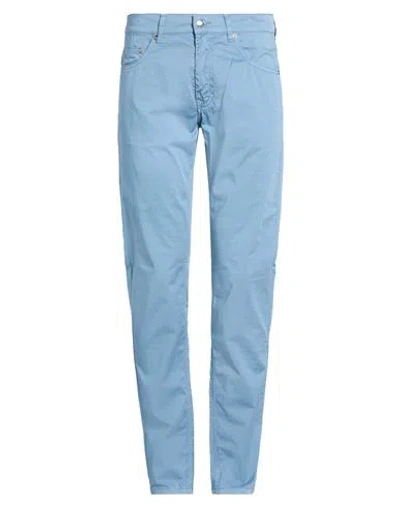 Harmont & Blaine Man Pants Slate Blue Size 38 Cotton, Elastane