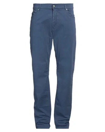 Harmont & Blaine Man Pants Slate Blue Size 44 Cotton, Elastane In Navy Blue