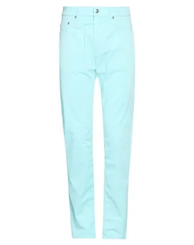 Harmont & Blaine Man Pants Turquoise Size 36 Cotton, Elastane In Blue