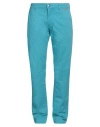 Harmont & Blaine Man Pants Turquoise Size 42 Cotton, Elastane In Blue