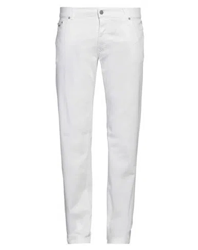 Harmont & Blaine Man Pants White Size 42 Cotton, Elastane