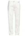 Harmont & Blaine Man Pants White Size 42 Cotton, Elastane