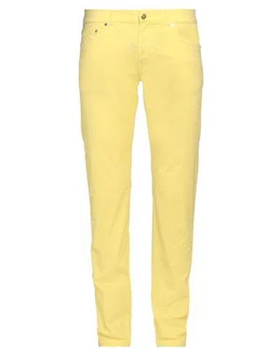 Harmont & Blaine Man Pants Yellow Size 40 Cotton, Elastane In Yellow