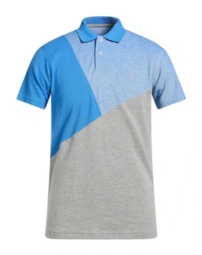 Harmont & Blaine Man Polo Shirt Azure Size Xxl Cotton In Blue