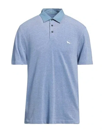Harmont & Blaine Man Polo Shirt Blue Size L Cotton