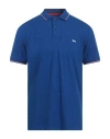 Harmont & Blaine Man Polo Shirt Blue Size M Cotton, Elastane