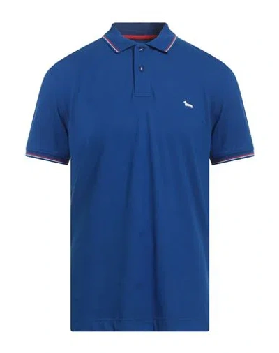 Harmont & Blaine Man Polo Shirt Blue Size M Cotton, Elastane