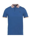 Harmont & Blaine Man Polo Shirt Blue Size Xs Cotton In Blue