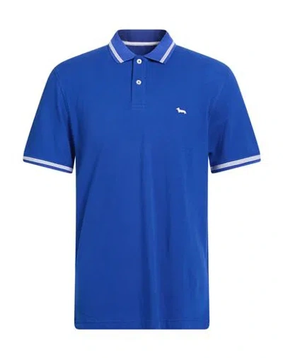 Harmont & Blaine Man Polo Shirt Bright Blue Size L Cotton