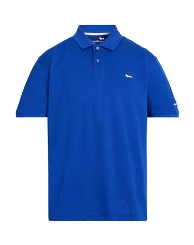 Harmont & Blaine Man Polo Shirt Bright Blue Size Xl Cotton