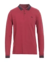Harmont & Blaine Man Polo Shirt Burgundy Size L Cotton In Red
