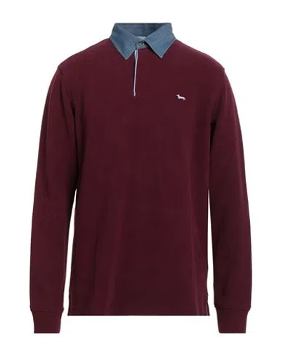 Harmont & Blaine Man Polo Shirt Burgundy Size Xxl Cotton, Polyester