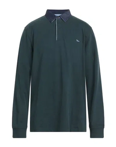 Harmont & Blaine Man Polo Shirt Dark Green Size 4xl Cotton