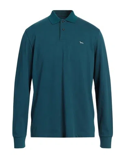 Harmont & Blaine Man Polo Shirt Deep Teal Size L Cotton In Green