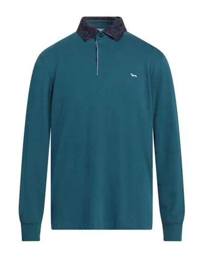 Harmont & Blaine Man Polo Shirt Deep Teal Size M Cotton In Green