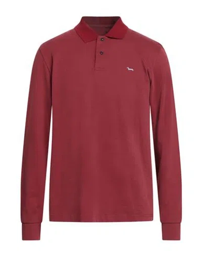 Harmont & Blaine Man Polo Shirt Garnet Size L Cotton In Red