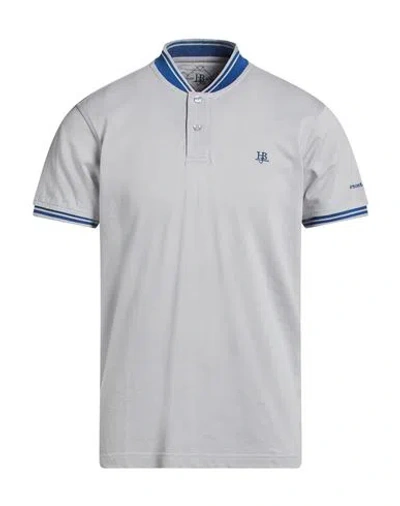 Harmont & Blaine Man Polo Shirt Grey Size Xxl Cotton In Gray
