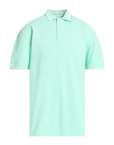 Harmont & Blaine Man Polo Shirt Light Green Size 3xl Cotton In Blue