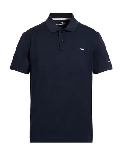 Harmont & Blaine Man Polo Shirt Midnight Blue Size Xxl Cotton