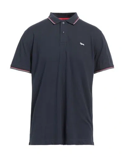 Harmont & Blaine Man Polo Shirt Midnight Blue Size 3xl Cotton, Elastane