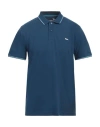 Harmont & Blaine Man Polo Shirt Navy Size M Cotton, Elastane In Navy Blue