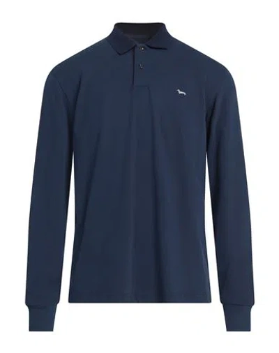 Harmont & Blaine Man Polo Shirt Navy Size L Cotton