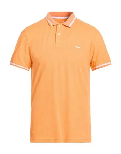 Harmont & Blaine Man Polo Shirt Orange Size 3xl Cotton
