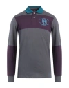 Harmont & Blaine Man Polo Shirt Purple Size 3xl Cotton