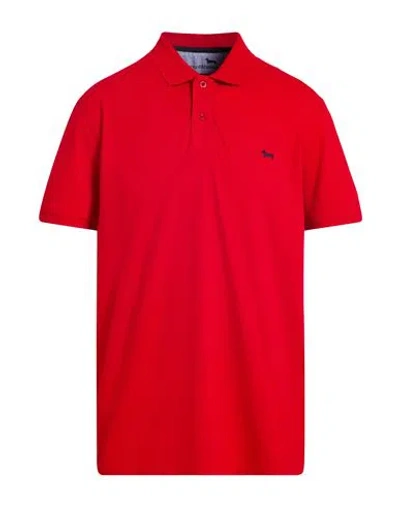 Harmont & Blaine Man Polo Shirt Red Size Xl Cotton, Elastane