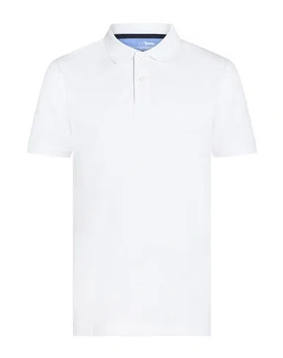 Harmont & Blaine Man Polo Shirt White Size 3xl Cotton, Elastane In Multi