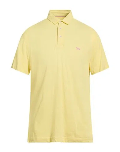 Harmont & Blaine Man Polo Shirt Yellow Size 3xl Linen, Cotton