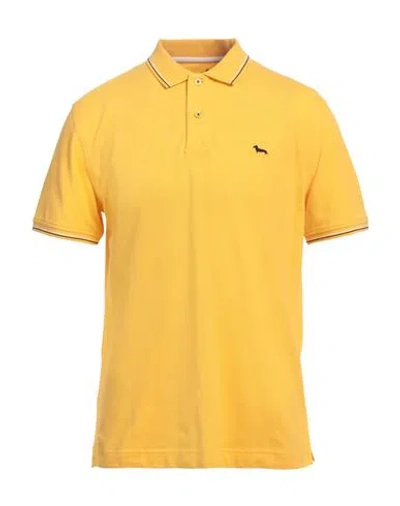 Harmont & Blaine Man Polo Shirt Yellow Size Xl Cotton, Elastane