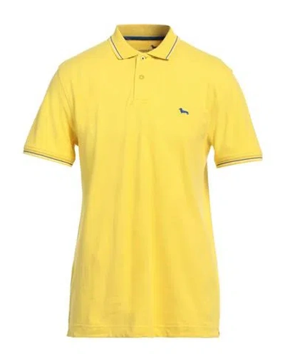 Harmont & Blaine Man Polo Shirt Yellow Size Xxl Cotton, Elastane