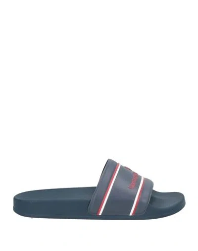 Harmont & Blaine Man Sandals Midnight Blue Size 9 Textile Fibers