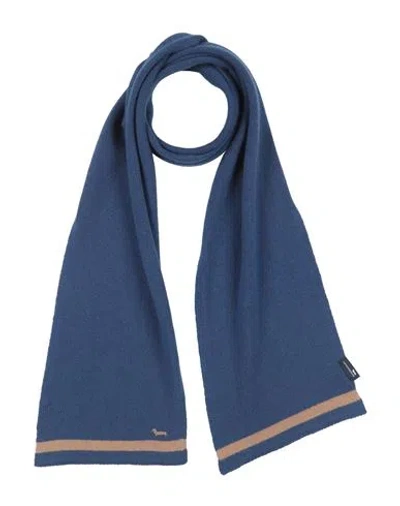 Harmont & Blaine Man Scarf Blue Size - Virgin Wool, Cashmere