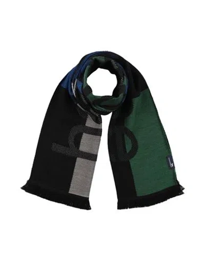 Harmont & Blaine Man Scarf Green Size - Wool, Acrylic In Black