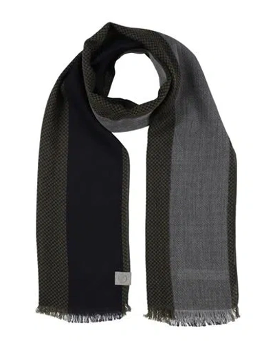 Harmont & Blaine Man Scarf Midnight Blue Size - Virgin Wool In Black