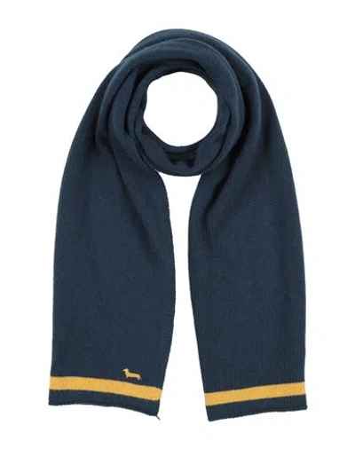 Harmont & Blaine Man Scarf Navy Size - Wool, Cashmere In Blue