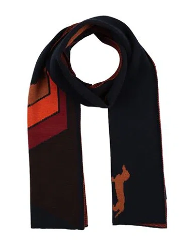 Harmont & Blaine Man Scarf Navy Size - Wool, Acrylic In Black