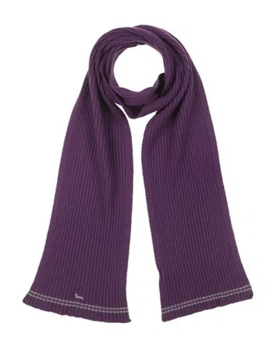 Harmont & Blaine Man Scarf Purple Size - Wool In Purple